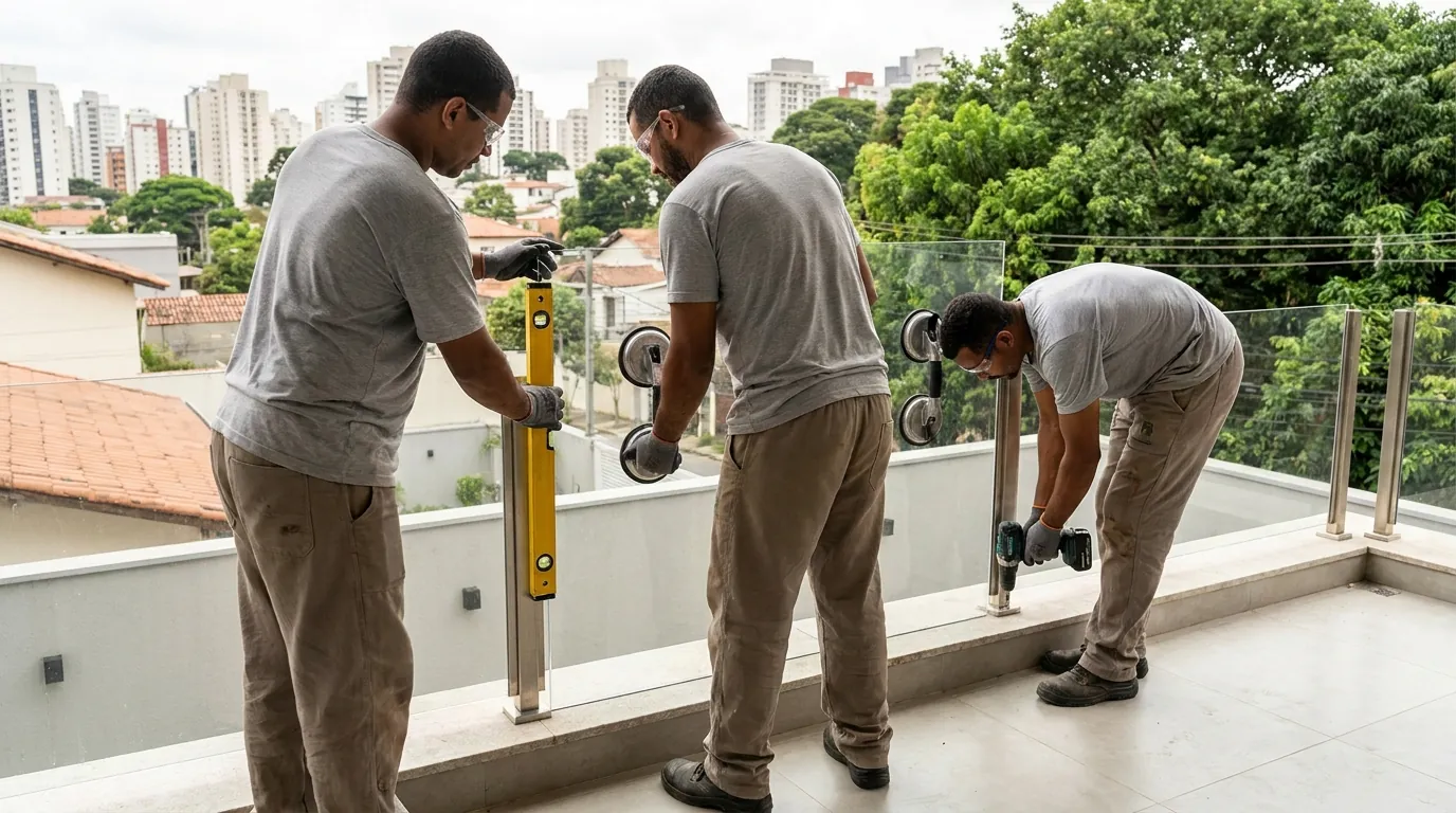 Guarda-Corpo de Vidro para Sacada em Recife‑PE